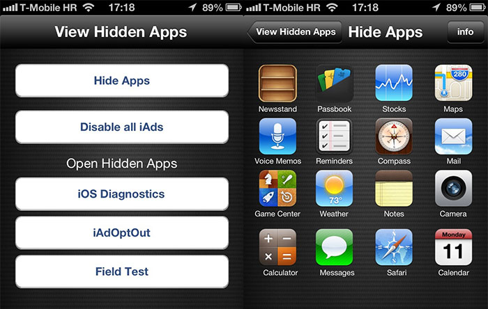 برنامه Hidden Apps