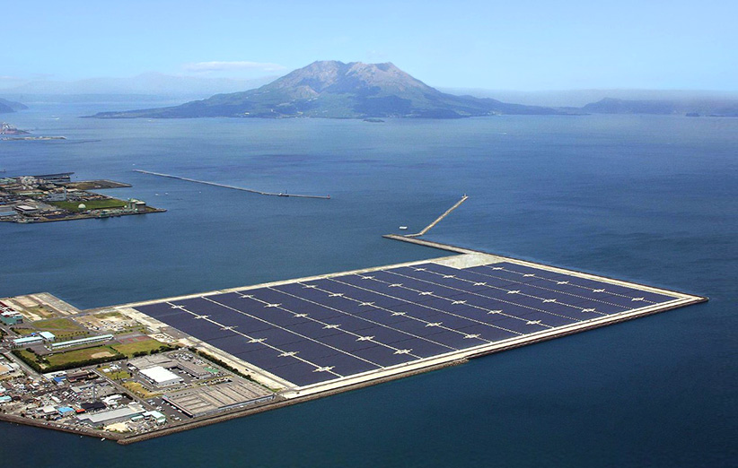 ساخت بزرگ‌ترین نیروگاه خورشیدی شناور دنیا در ژاپن