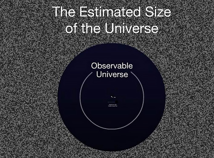 کل جهان خیلی بزرگتر از عالم قابل مشاهده است.